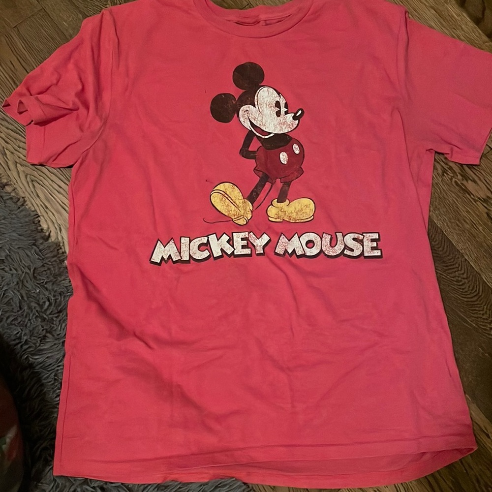 Red Mickey Mouse shirt